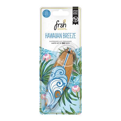 FRSH Surfboard Hanging Air Freshener - Hawaiian Breeze CASE PACK 6