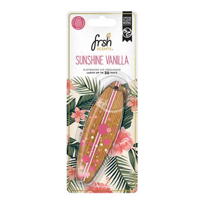 FRSH Surfboard Hanging Air Freshener - Sunshine Vanilla CASE PACK 6
