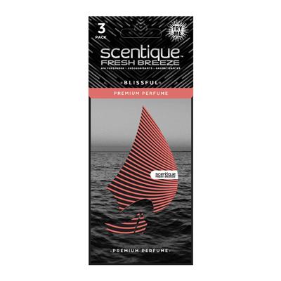 Scentique Fresh Breeze Life Paper Air Freshener 3 Pack - Blissful CASE PACK 8