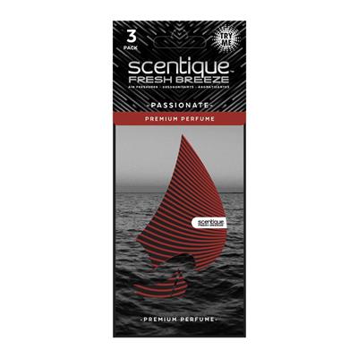 Scentique Fresh Breeze Life Paper Air Freshener 3 Pack - Passionate CASE PACK 8