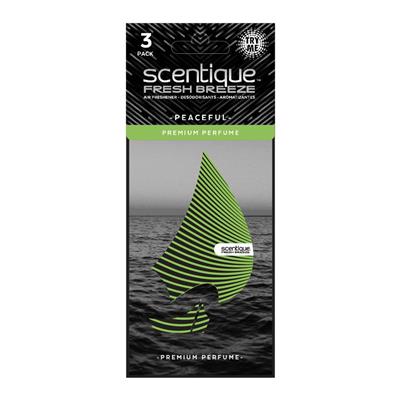 Scentique Fresh Breeze Life Paper Air Freshener 3 Pack - Peaceful CASE PACK 8