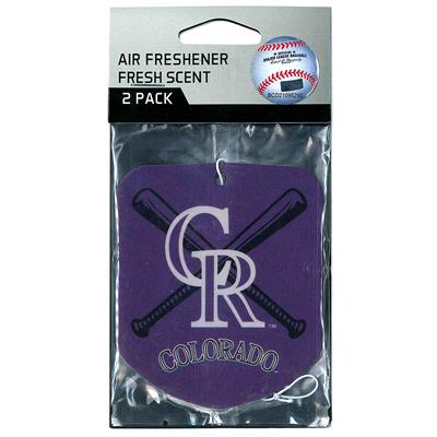 Sports Team Paper Air Freshener 2 Pack - Colorado Rockies CASE PACK 12