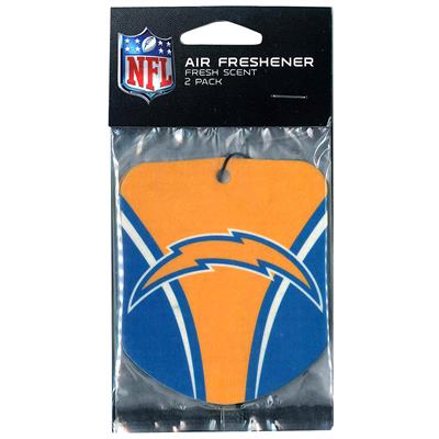 Sports Team Paper Air Freshener 2 Pack - Los Angeles Chargers CASE PACK 12