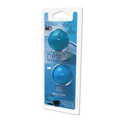 Neo Sphere Vent Clip Air Freshener 2 Pack- Ocean CASE PACK 4