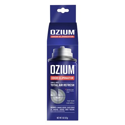 Ozium Total Air Refresh Odor Eliminator 2 Ounce - New Car CASE PACK 4