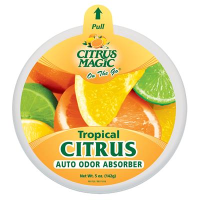 Citrus Magic On The Go Solid Air Freshener 5 Ounce - Tropical Citrus CASE PACK 6