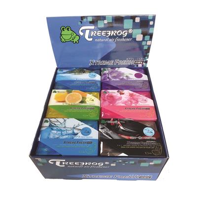 Treefrog Fresh Box Mini Air Freshener Display - 24 Piece Assortment