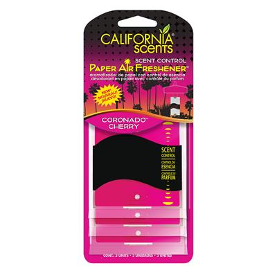 California Scents 3 Pack Paper Air Freshener - Coronado Cherry CASE PACK 4