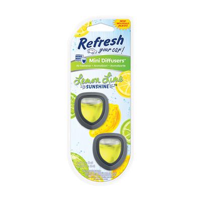 Refresh Mini Membrane Air Freshener 2 Pack - Lemon Lime Sunshine CASE PACK 4