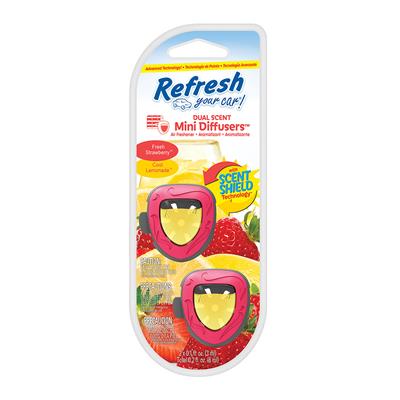 Dual Mini Membrane Air Freshener Strawberry/Lemonade 2 Pack CASE PACK 4