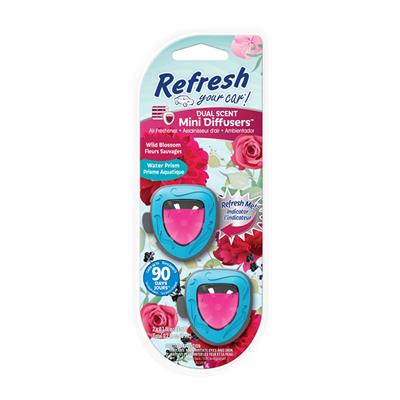 Mini Membrane Air Freshener Wild Blossoms/Water Prism 2 Pack CASE PACK 4