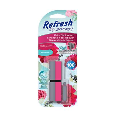 Refresh Odor Elimination Vent Clip Pump Spray- Wild Blossom Water Prism CASE PACK 4