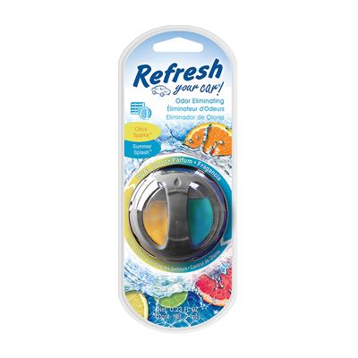 Refresh Vent Dual Air Freshener - Citrus Spark/Summer Splash CASE PACK 4