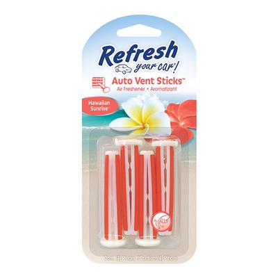 Refresh Auto Vent Stick Air Freshener - Hawaiian Sunrise CASE PACK 6