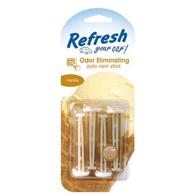 Refresh Auto Vent Stick Air Freshener - Vanilla CASE PACK 6