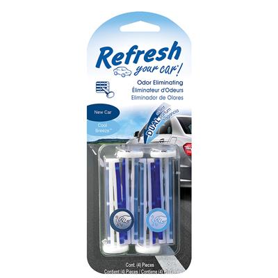Refresh Dual Scent Vent Stick Air Freshener - New Car/Cool Brz CASE PACK 6
