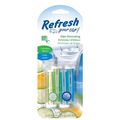 Refresh Dual Auto Vent Stick Air Freshener - Melon/Linen CASE PACK 6