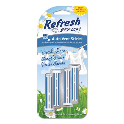 Refresh Auto Vent Stick Air Freshener - Fresh Linen CASE PACK 6
