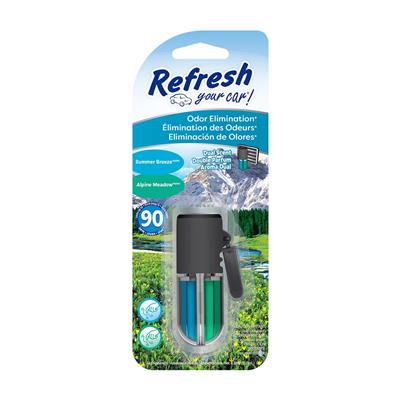 Refresh Auto Oil Wick Vent Air Freshener - Alpine Meadow/Summer Breeze CASE PACK 6