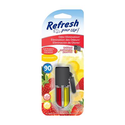 Refresh Auto Oil Wick Vent Air Freshener - Strawberry/Cool Lemonade CASE PACK 6