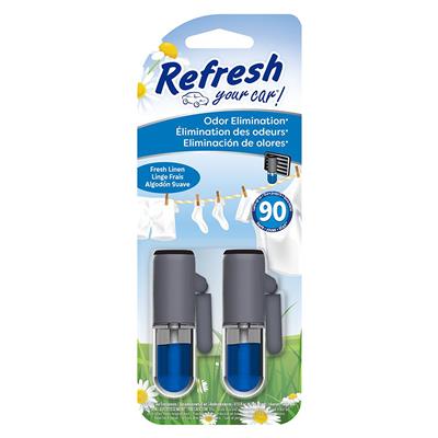 Refresh Auto Mini Oil Wick Vent Air Freshener - Fresh Linen CASE PACK 4