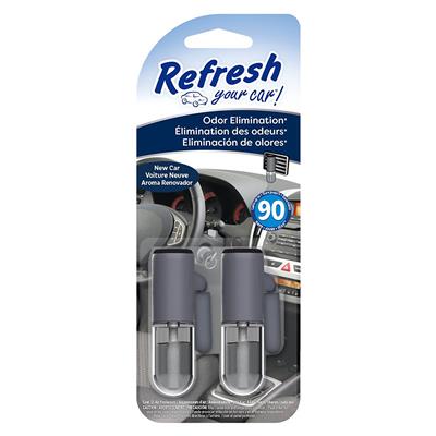Refresh Auto Mini Oil Wick Vent Air Freshener - New Car CASE PACK 4