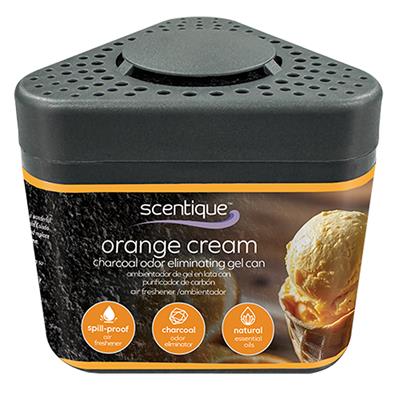 Scentique Odor Eliminating Charcoal Gel Air Freshener - Orange Cream CASE PACK 4