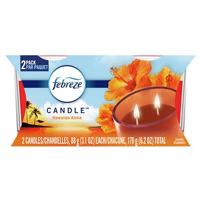 Febreze Candle Air Freshener - Hawaiian Aloha - 2 count CASE PACK 4