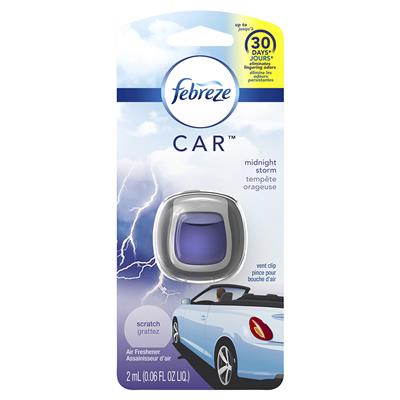 Febreze Car Vent Air Freshener - Midnight Storm CASE PACK 4