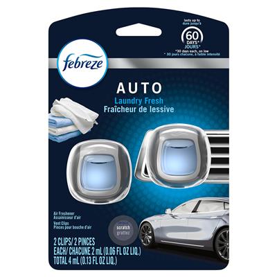 Febreze Car Vent 2 Count Air Freshener - Laundry Fresh CASE PACK 8
