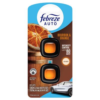 Febreze Auto Vent 2 Count Air Freshener - Bourbon Orange