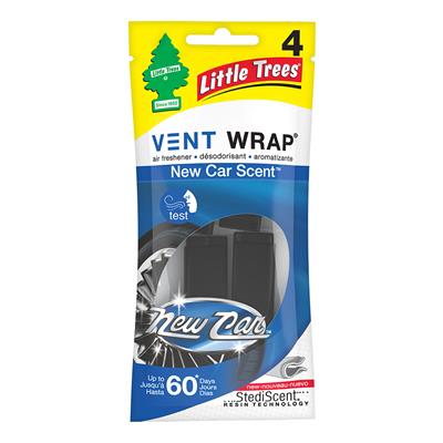 Little Tree Vent Wrap Air Freshener - New Car CASE PACK 4