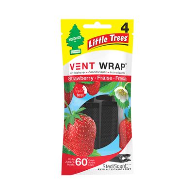 Little Tree Vent Wrap Air Freshener - Strawberry CASE PACK 4