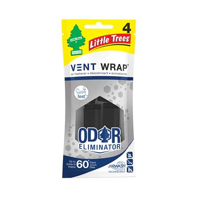 Little Tree Vent Wrap Air Freshener - Odor Eliminator CASE PACK 4