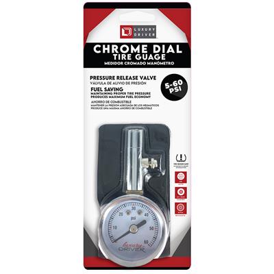 Luxury Driver Deluxe Dial Tire Gauge - 5-60 PSI