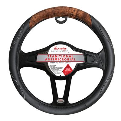 Luxury Driver Woodgrain Steering Wheel Cover