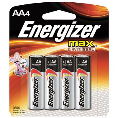 Energizer Max AA Battery 4 Pack CASE PACK 4