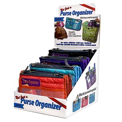 Petite Purse Organizer Display - 16 Piece Assortment