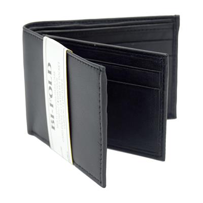 Mens Bi Fold Leather Wallet CASE PACK 24