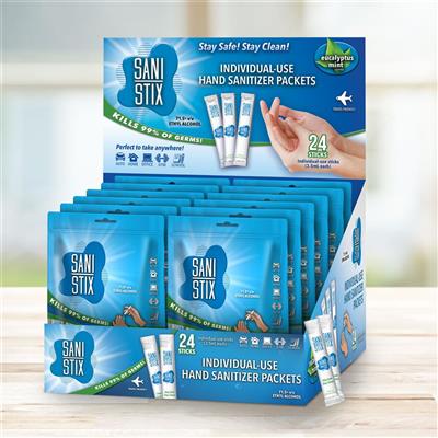 Sani Stix 24 Pack Hand Sanitizer - 12 Bag Display