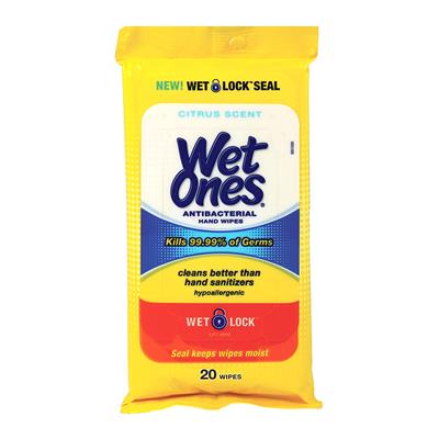 Citrus Antibacterial Wet Ones - 20 Count Pack