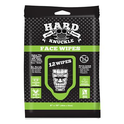 Hard Knuckle Cucumber Face Wipe - 12 Count CASE PACK 6