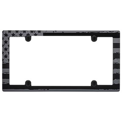 Metallic USA Flag License Plate Frame