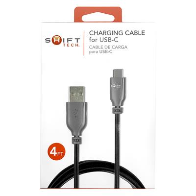 Shift Tech Type C PVC Cable Black/Gray4ft