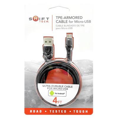 Shift Tech Micro-USB King Kong Cable Gray/Black 4ft