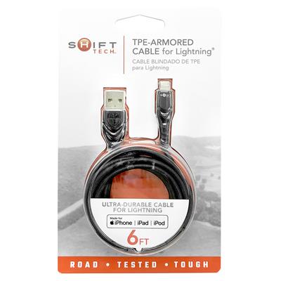 Shift Tech Lightning King Kong Cable Gray/Black 6ft CASE PACK 6