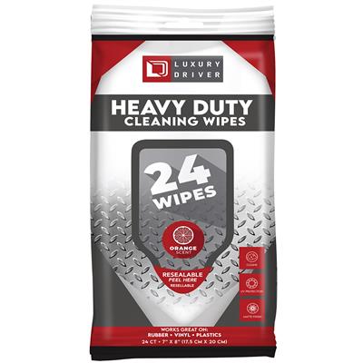 Luxury Driver Heavy Duty Degreaser XL Wipes 20 Count - Citrus CASE PACK 6