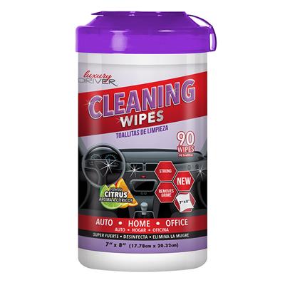 Luxury Driver Interior Cleaner Wipes 90 Ct Canister