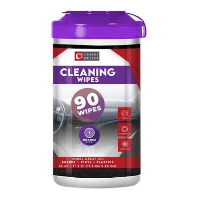 Luxury Driver Interior Cleaner Wipes 90 Ct Canister CASE PACK 6