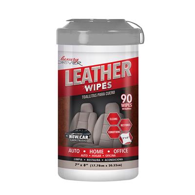 Luxury Drive Leather Wipes 90 Ct Canister